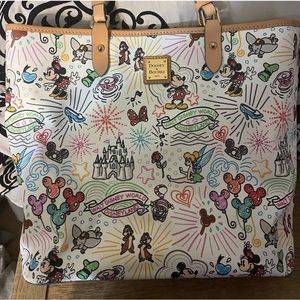 Disney Dooney and Bourke Sketch Tote EUC